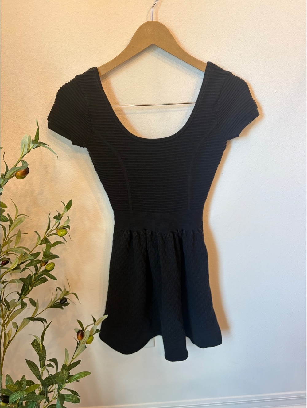 Sandro black knit dress Sz 1 (small)